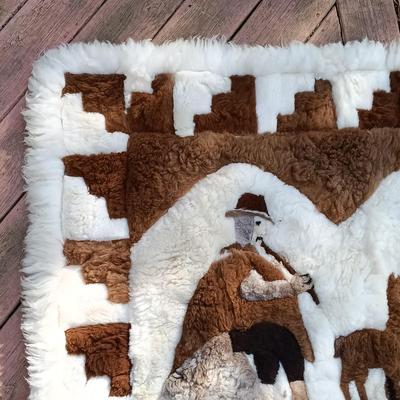 LOT 139A: Alpaca Wool Rug 58" x 42"