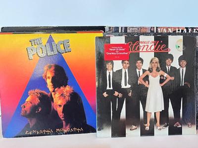 LOT 161C: Vintage Vinyl Record Albums - AC / DC, Bon Jovi, Van Halen and More