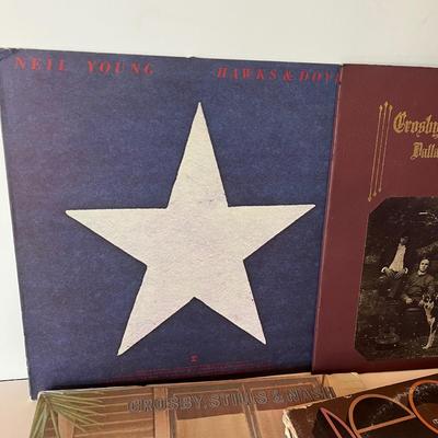 LOT 162C: Neil Young and Crosby, Stills, Nash and Young Vinyl Record Albums