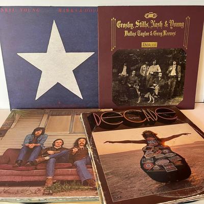 LOT 162C: Neil Young and Crosby, Stills, Nash and Young Vinyl Record Albums