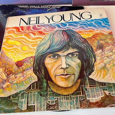 LOT 162C: Neil Young and Crosby, Stills, Nash and Young Vinyl Record Albums