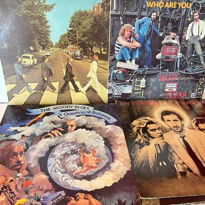 LOT 164C: Vintage Vinyl Record Albums - The Beatles, The Who, Moody Blues and More