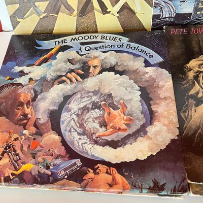 LOT 164C: Vintage Vinyl Record Albums - The Beatles, The Who, Moody Blues and More