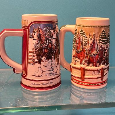 LOT 172B: Vintage Steins and More - Budweiser, Avon