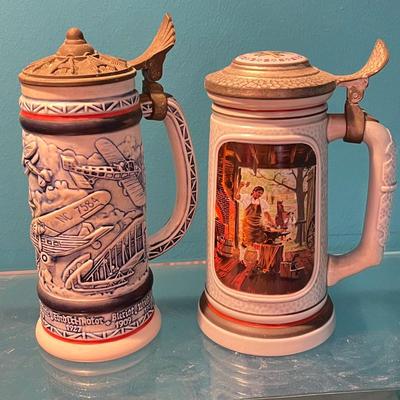 LOT 172B: Vintage Steins and More - Budweiser, Avon