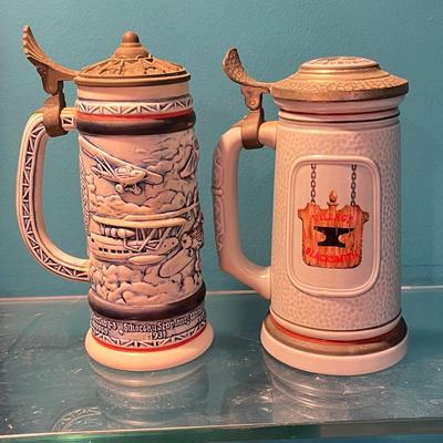LOT 172B: Vintage Steins and More - Budweiser, Avon