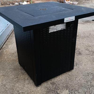 LOT 182: Legacy Heating Steel Propane Fire Pit Table 50000 BTU