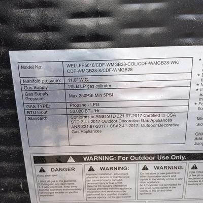 LOT 182: Legacy Heating Steel Propane Fire Pit Table 50000 BTU