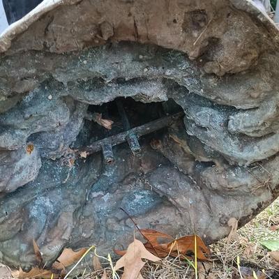 LOT 183: Metal Dolphin Fountain Sculpture