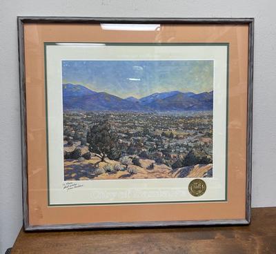 Landscape of Santa Fe, New Mexico by Gene Pacheco in 1986.