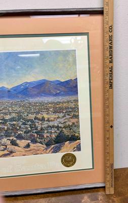 Landscape of Santa Fe, New Mexico by Gene Pacheco in 1986.