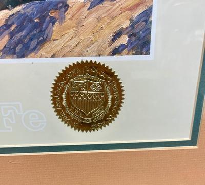 Landscape of Santa Fe, New Mexico by Gene Pacheco in 1986.