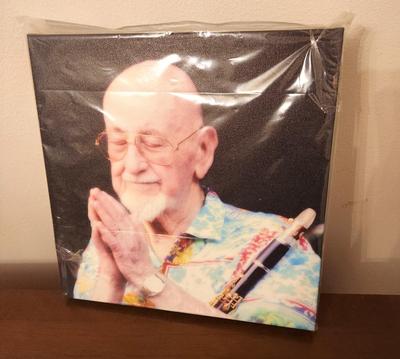 Lot #102 Photo on Canvas - "Namaste from Pete Fountain"
