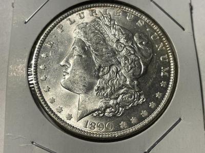 1890-P MS60/UNCIRCULATED CONDITION MORGAN SILVER DOLLAR AS PICTURED. FREE DOMESTIC SHIPPING.