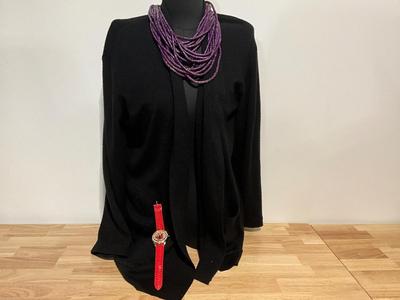Nordstrom Cardigan, Elephant tusks purple NK, Coraline Red watch
