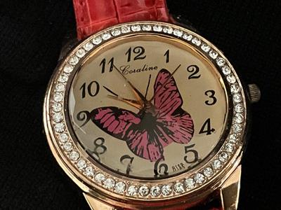 Nordstrom Cardigan, Elephant tusks purple NK, Coraline Red watch