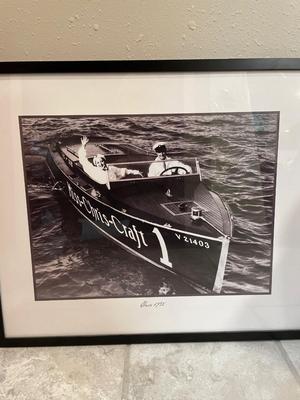 Framed Chris-Craft picture
