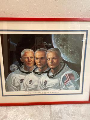 Framed Astronauts of Apollo 11 by Alton Tobey