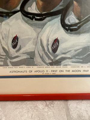Framed Astronauts of Apollo 11 by Alton Tobey