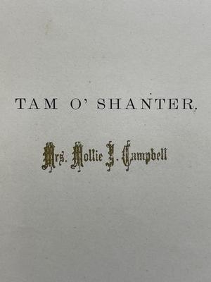 1868 Tam O’Shanter book by Robert Burns