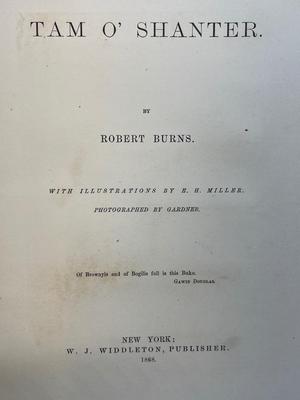 1868 Tam O’Shanter book by Robert Burns