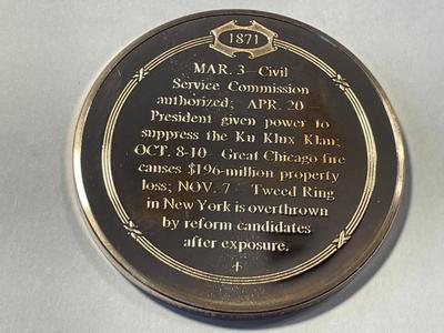 1871 CHICAGO LAID WASTE BY FIRE FRANKLIN MINT PROOF BRONZE MEDAL (MEDAL #49). FREE DOMESTIC SHIPPING.