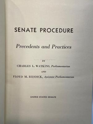 Senator William Langer’s Senate Procedure book 1958