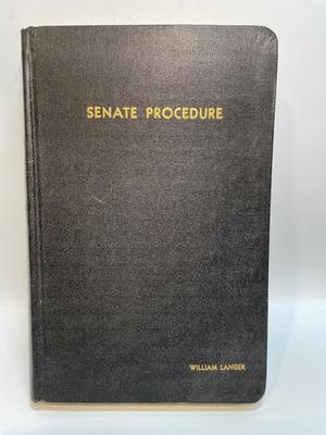 Senator William Langer’s Senate Procedure book 1958
