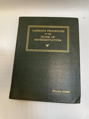 Senator William Langer copy of “Cannon’s Procedures in the House of Representatives”