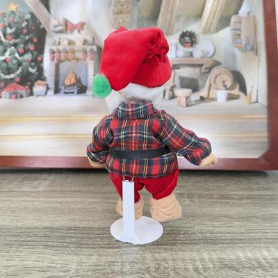 LOT 301B: Vintage Retired Disney Christmas Snow White and the Seven Dwarfs Ashton Drake Galleries Porcelain Dolls w/ Wooden Backdrop