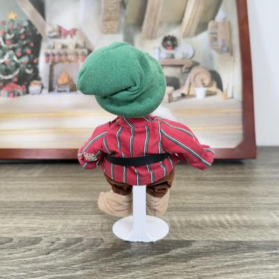 LOT 301B: Vintage Retired Disney Christmas Snow White and the Seven Dwarfs Ashton Drake Galleries Porcelain Dolls w/ Wooden Backdrop