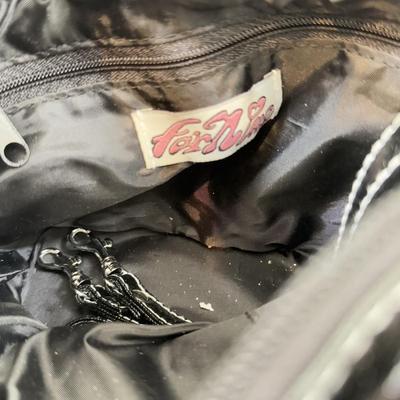 LOT 302B: Corset Purses - Black Far Nine w/ Tag & White w/ Pink Lace