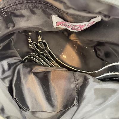 LOT 302B: Corset Purses - Black Far Nine w/ Tag & White w/ Pink Lace