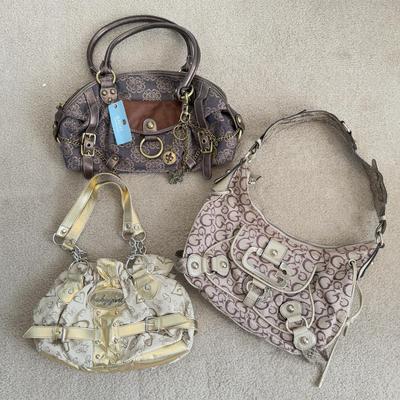 LOT 303B: Y2K Fashion Bags - Guess, Gold Color Baby Girl & Kathy Van Zeeland w/ Tag