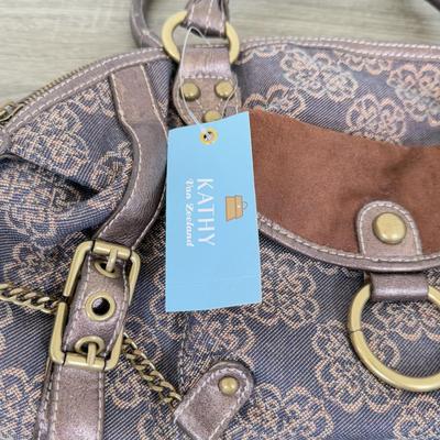 LOT 303B: Y2K Fashion Bags - Guess, Gold Color Baby Girl & Kathy Van Zeeland w/ Tag