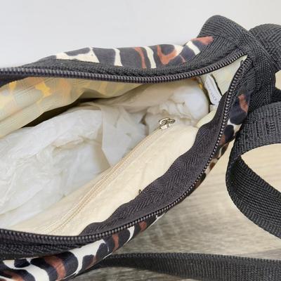 LOT 307B: Lovely Leopard Print - Rubber Rain Boots (Ladies’ 8) & 2 Purses