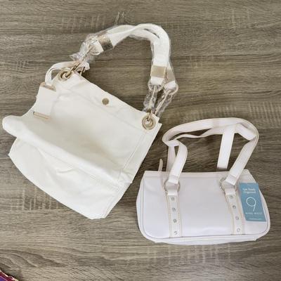 LOT 308B: White Hand Bags - Jimmy Choo & Nine West w/ Tag