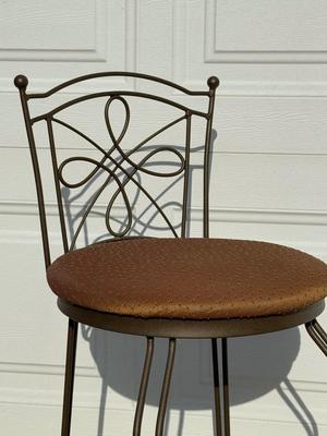 LOT 313A: Vintage Phil Prentice Lion Print & Small Metal Frame Chair