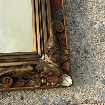 LOT 313A: Vintage Phil Prentice Lion Print & Small Metal Frame Chair