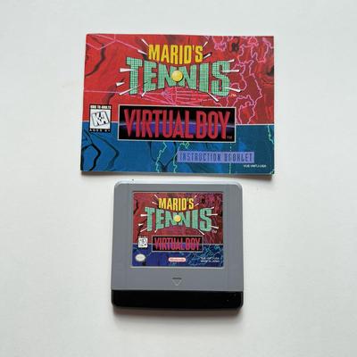 LOT 314B: Nintendo Virtual Boy Game Cartridges w/ Instruction Booklets - Mario Clash, Wario Land & Mario’s Tennis