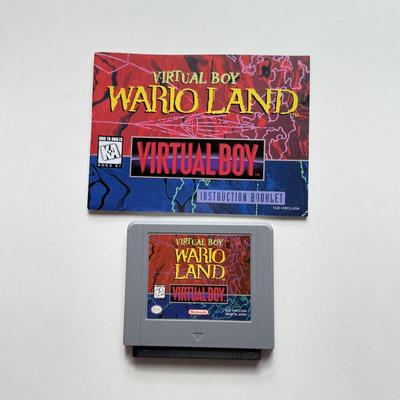 LOT 314B: Nintendo Virtual Boy Game Cartridges w/ Instruction Booklets - Mario Clash, Wario Land & Mario’s Tennis