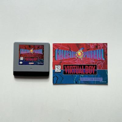LOT 315B: Nintendo Virtual Boy Game Cartridges w/ Instruction Booklets - Vertical Force, Teleroboxer, Galactic Pinball & Red Alarm