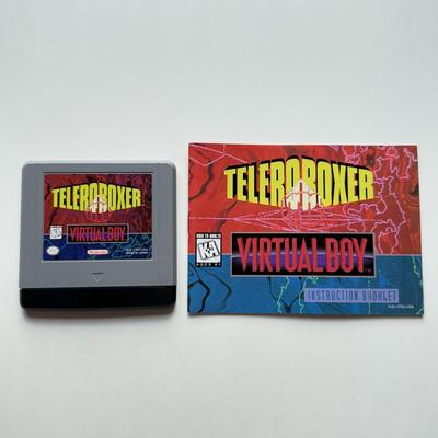 LOT 315B: Nintendo Virtual Boy Game Cartridges w/ Instruction Booklets - Vertical Force, Teleroboxer, Galactic Pinball & Red Alarm