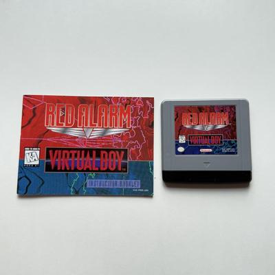 LOT 315B: Nintendo Virtual Boy Game Cartridges w/ Instruction Booklets - Vertical Force, Teleroboxer, Galactic Pinball & Red Alarm