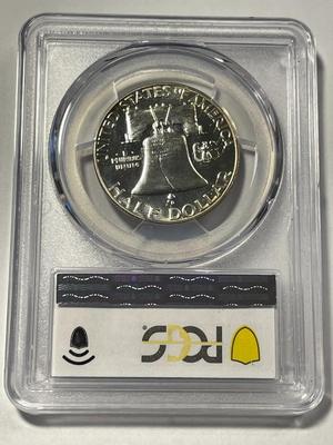 PCGS CERTIFIED 1957 PROOF67 CAMEO? FRANKLIN SILVER HALF DOLLAR AS PICTURED. FREE DOMESTIC SHIPPING.