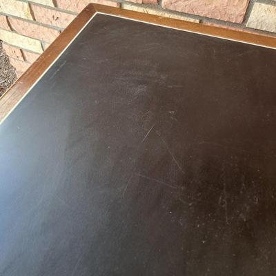 Vintage Wood & Naugahyde Card Table (BD-SD)
