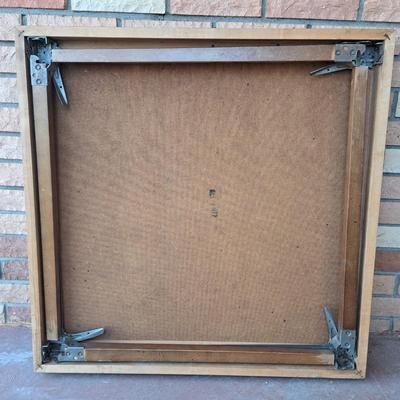 Vintage Wood & Naugahyde Card Table (BD-SD)