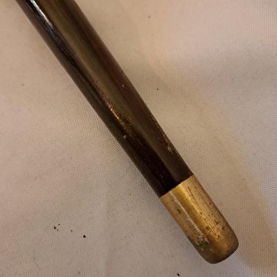Two Vintage Wooden Canes W/Compass & Secret Compartment (BD-SD)