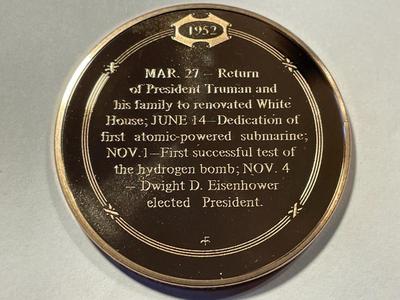 1952 AMERICA LIKES "IKE" FRANKLIN MINT PROOF BRONZE MEDAL (MEDAL #107). FREE DOMESTIC SHIPPING.
