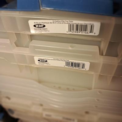 Seven HDP Blue & Black Storage Containers (BD-SD)
